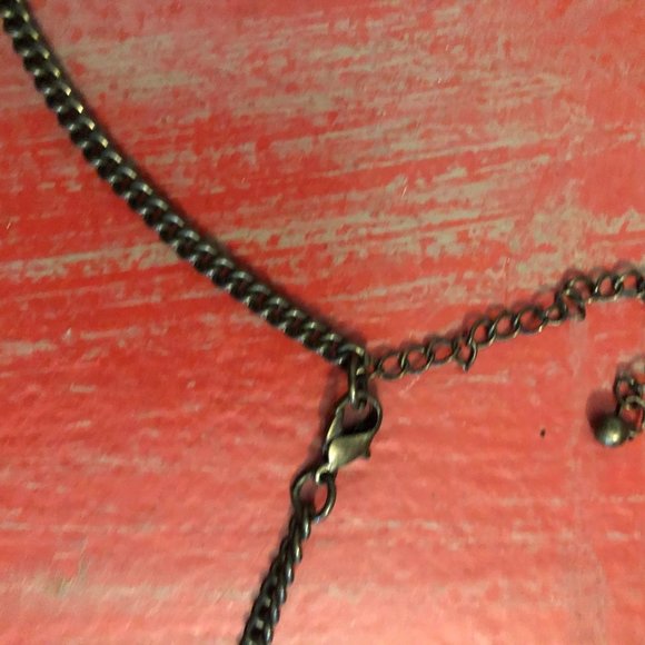 Vintage Victorian Goth Metal Filigree Bib Choker - Picture 5 of 6